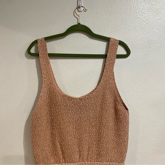 Free People Peach Declan Sleeveless Sweater Romper Sz M NWOT - Picture 10 of 14